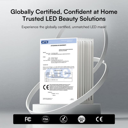 GLOW Wireless LED Face Mask，Portable and Rechargeable