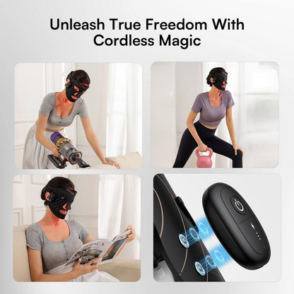 GLOW Wireless LED Face Mask，Portable and Rechargeable